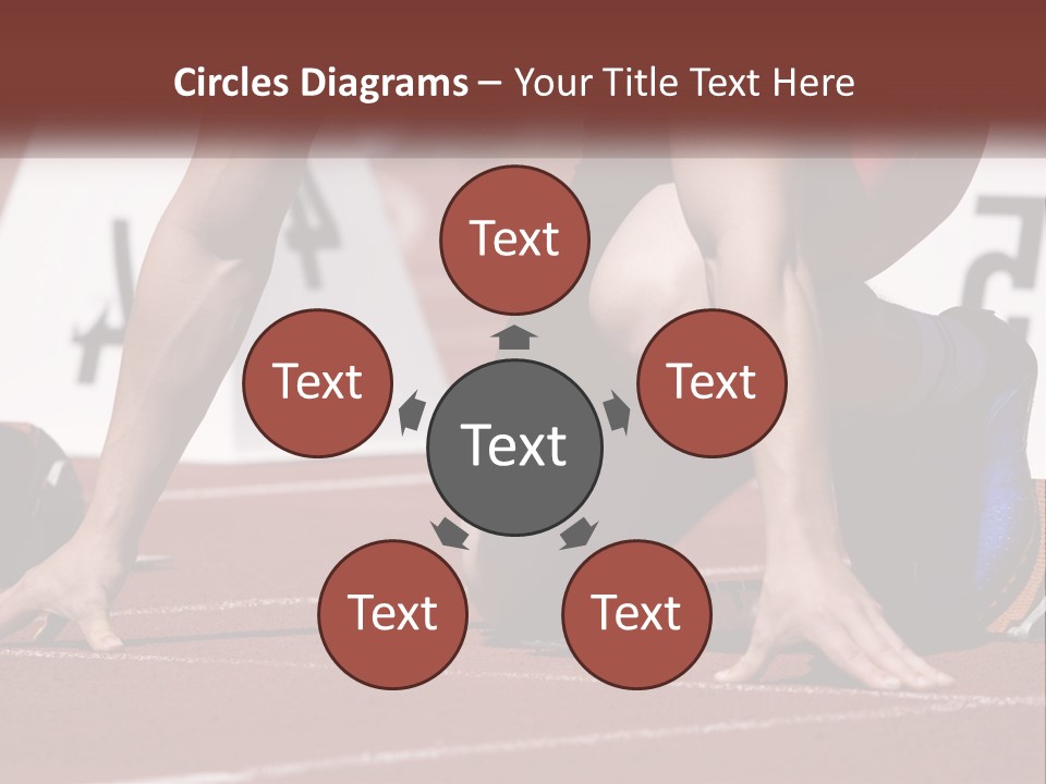 A Person Kneeling Down On A Track With A Number On It PowerPoint Template