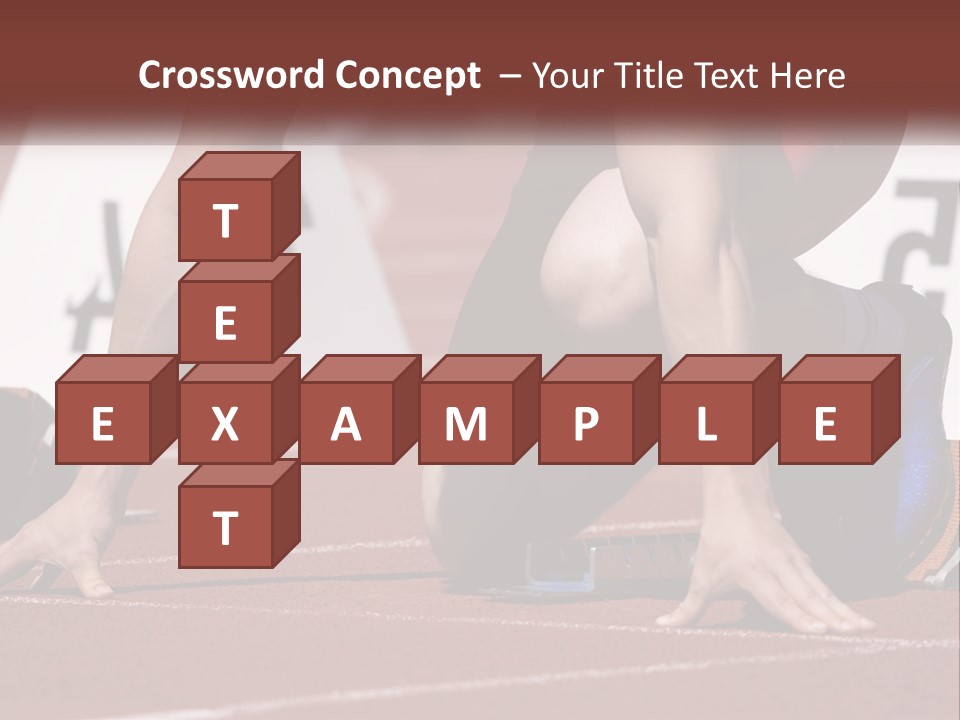 A Person Kneeling Down On A Track With A Number On It PowerPoint Template