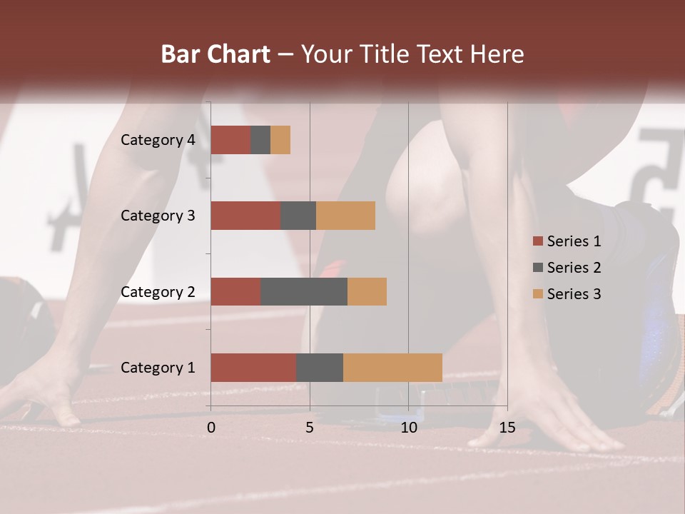 A Person Kneeling Down On A Track With A Number On It PowerPoint Template