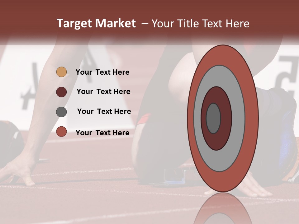 A Person Kneeling Down On A Track With A Number On It PowerPoint Template