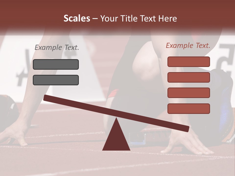 A Person Kneeling Down On A Track With A Number On It PowerPoint Template