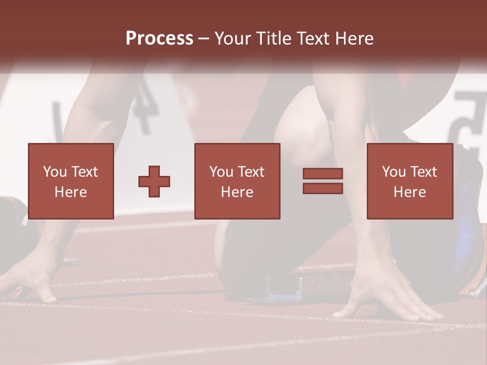 A Person Kneeling Down On A Track With A Number On It PowerPoint Template