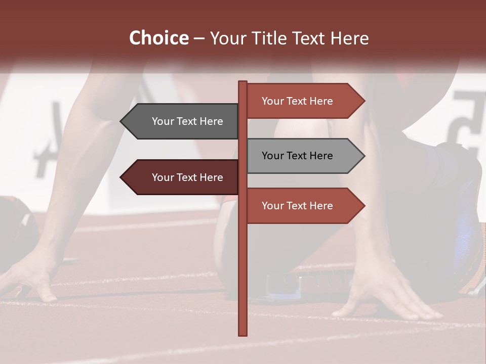 A Person Kneeling Down On A Track With A Number On It PowerPoint Template