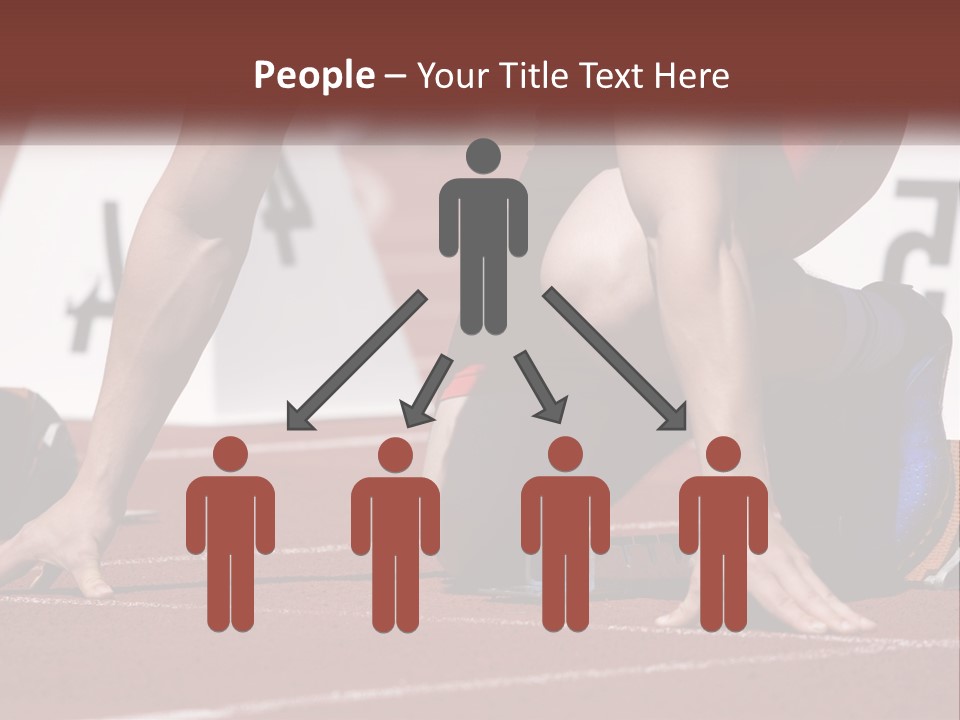 A Person Kneeling Down On A Track With A Number On It PowerPoint Template