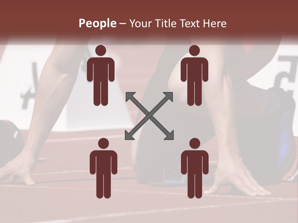 A Person Kneeling Down On A Track With A Number On It PowerPoint Template