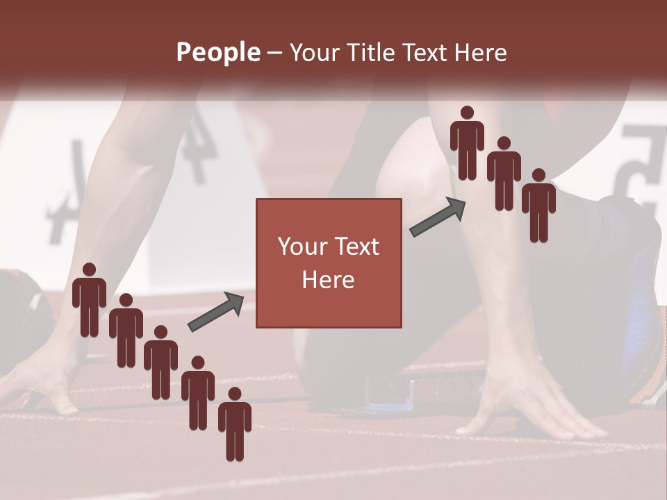 A Person Kneeling Down On A Track With A Number On It PowerPoint Template