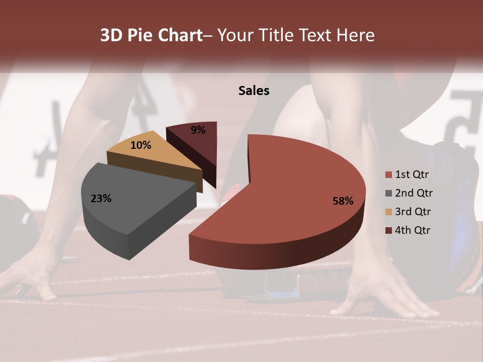 A Person Kneeling Down On A Track With A Number On It PowerPoint Template