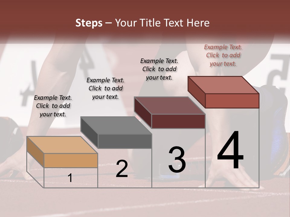 A Person Kneeling Down On A Track With A Number On It PowerPoint Template