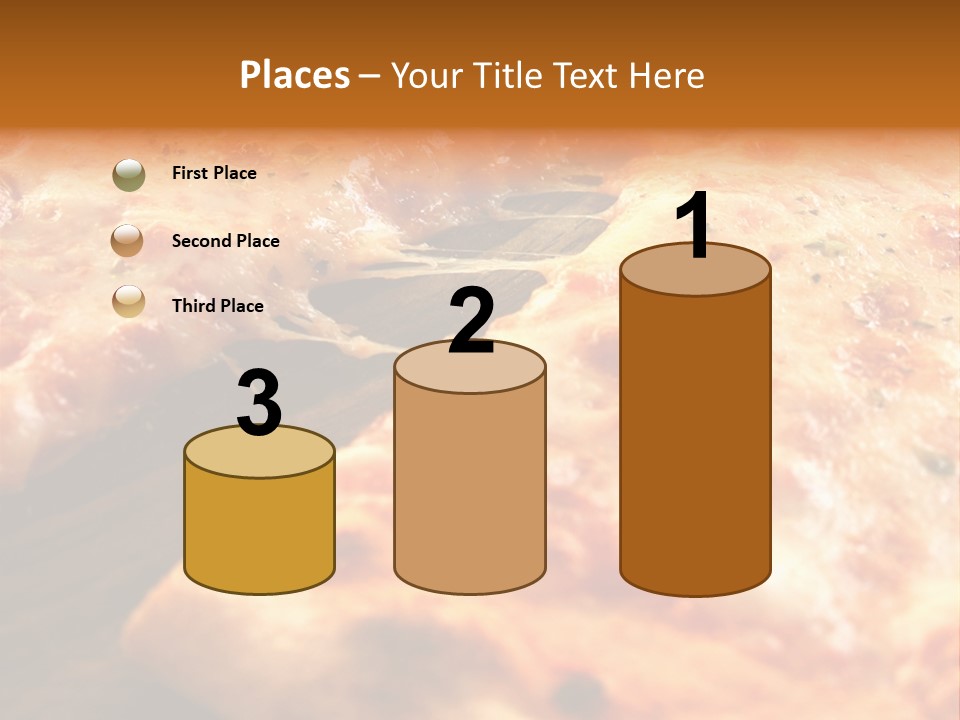 A Close Up Of A Slice Of Pizza On A Table PowerPoint Template