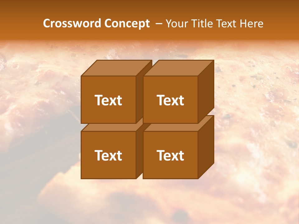 A Close Up Of A Slice Of Pizza On A Table PowerPoint Template