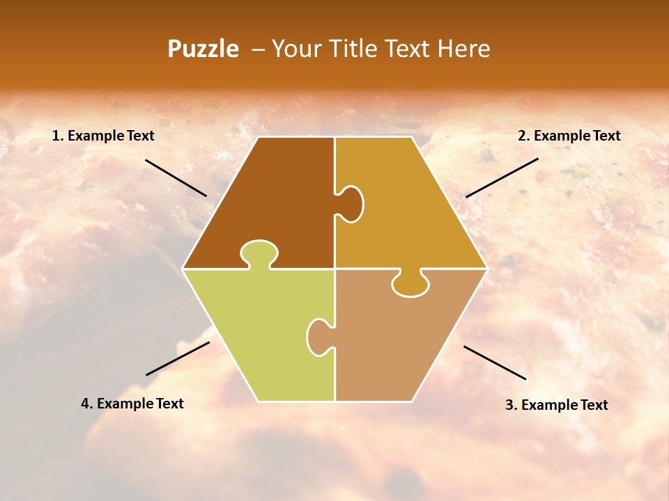 A Close Up Of A Slice Of Pizza On A Table PowerPoint Template