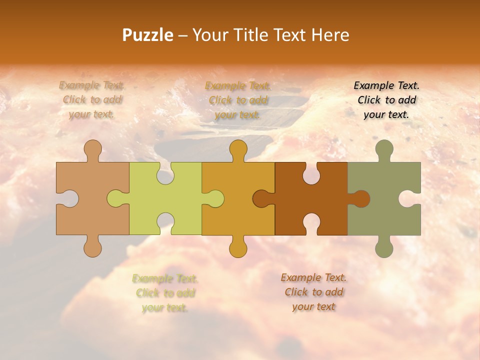 A Close Up Of A Slice Of Pizza On A Table PowerPoint Template