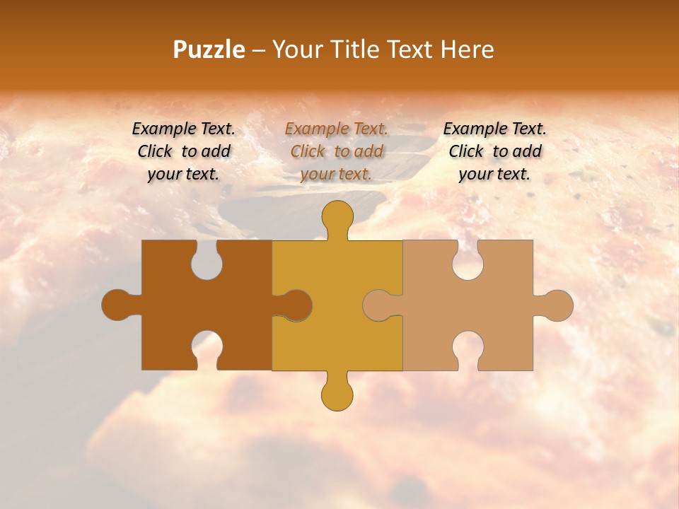 A Close Up Of A Slice Of Pizza On A Table PowerPoint Template