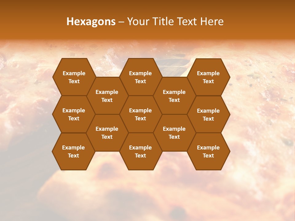 A Close Up Of A Slice Of Pizza On A Table PowerPoint Template
