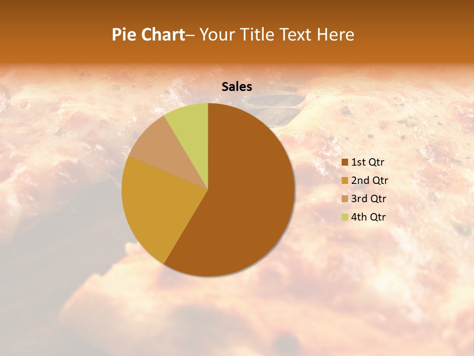 A Close Up Of A Slice Of Pizza On A Table PowerPoint Template