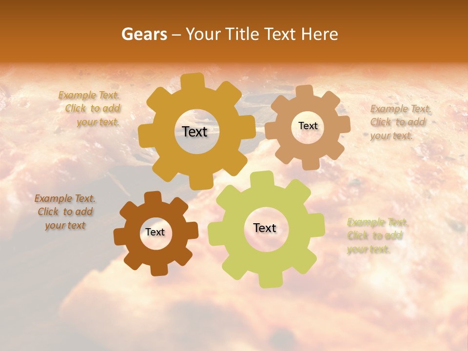 A Close Up Of A Slice Of Pizza On A Table PowerPoint Template