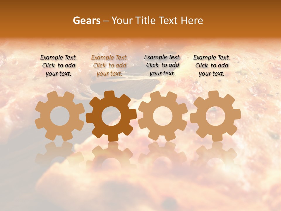 A Close Up Of A Slice Of Pizza On A Table PowerPoint Template