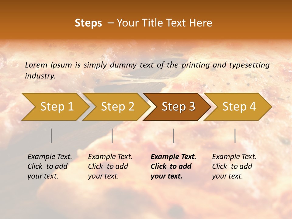 A Close Up Of A Slice Of Pizza On A Table PowerPoint Template