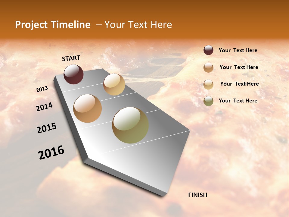 A Close Up Of A Slice Of Pizza On A Table PowerPoint Template
