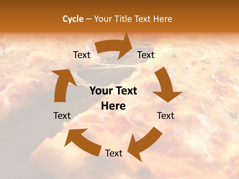 A Close Up Of A Slice Of Pizza On A Table PowerPoint Template