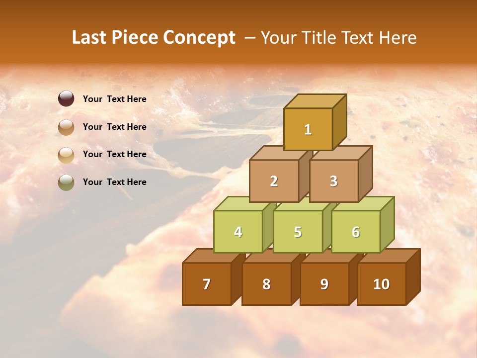 A Close Up Of A Slice Of Pizza On A Table PowerPoint Template