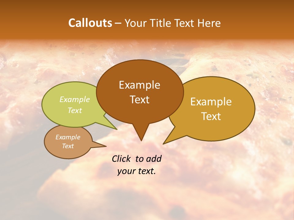 A Close Up Of A Slice Of Pizza On A Table PowerPoint Template