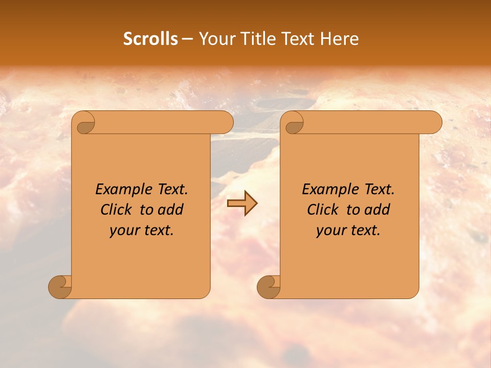 A Close Up Of A Slice Of Pizza On A Table PowerPoint Template