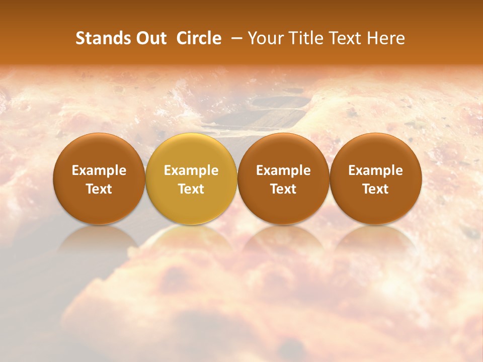 A Close Up Of A Slice Of Pizza On A Table PowerPoint Template