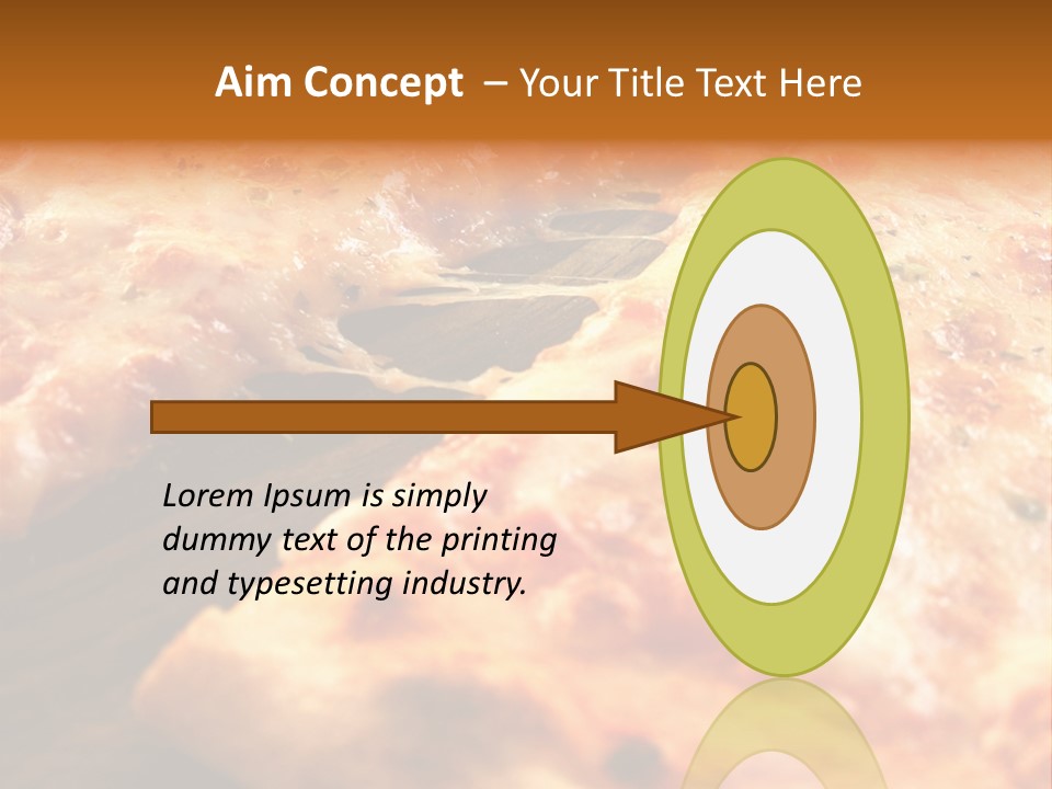 A Close Up Of A Slice Of Pizza On A Table PowerPoint Template