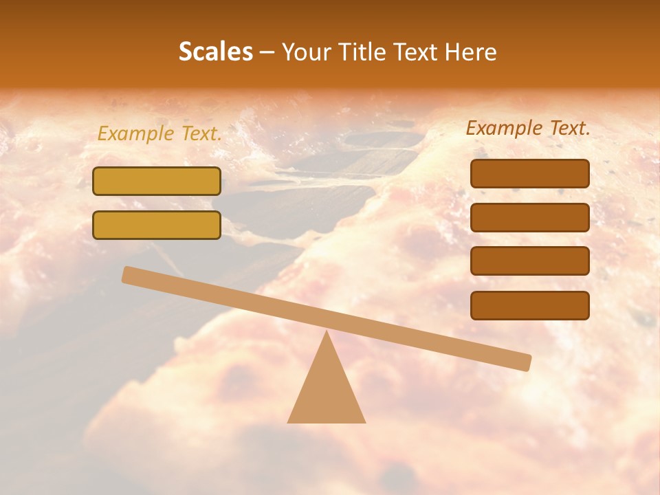 A Close Up Of A Slice Of Pizza On A Table PowerPoint Template