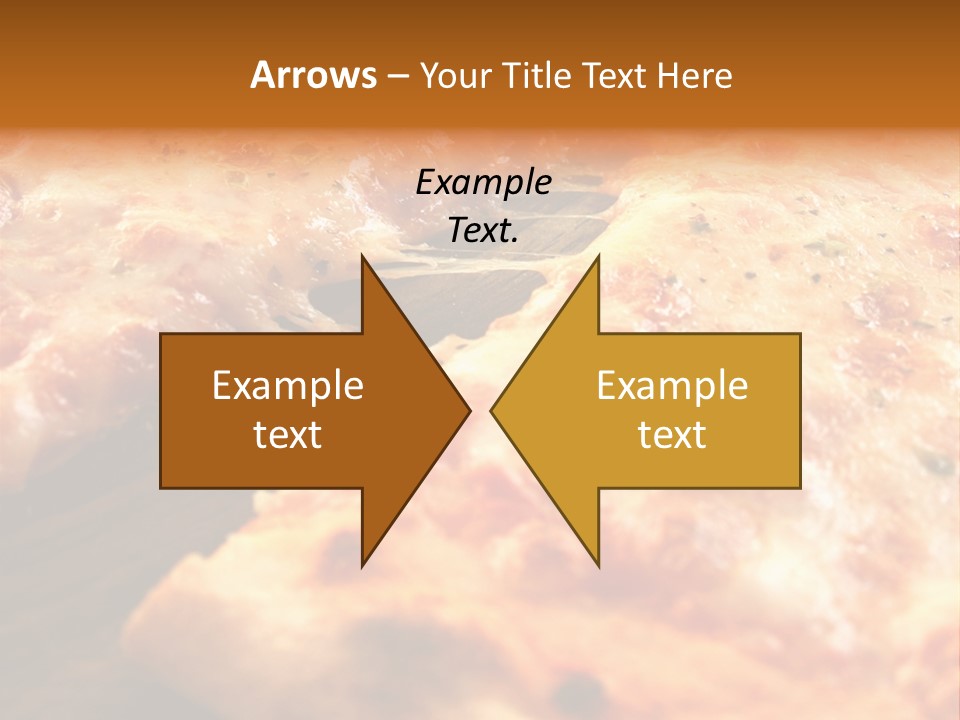 A Close Up Of A Slice Of Pizza On A Table PowerPoint Template