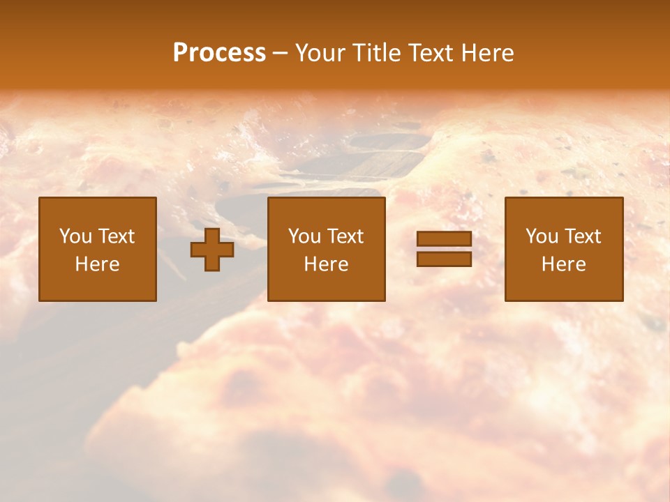 A Close Up Of A Slice Of Pizza On A Table PowerPoint Template