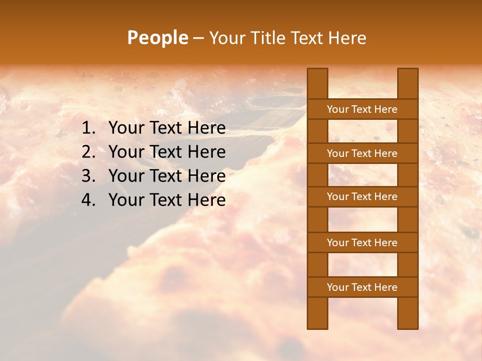 A Close Up Of A Slice Of Pizza On A Table PowerPoint Template