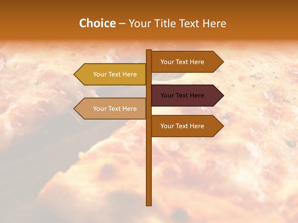 A Close Up Of A Slice Of Pizza On A Table PowerPoint Template