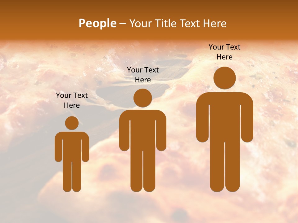 A Close Up Of A Slice Of Pizza On A Table PowerPoint Template