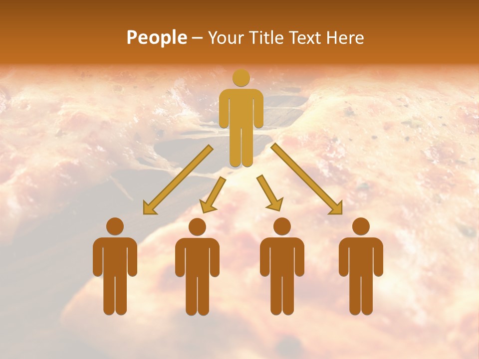 A Close Up Of A Slice Of Pizza On A Table PowerPoint Template