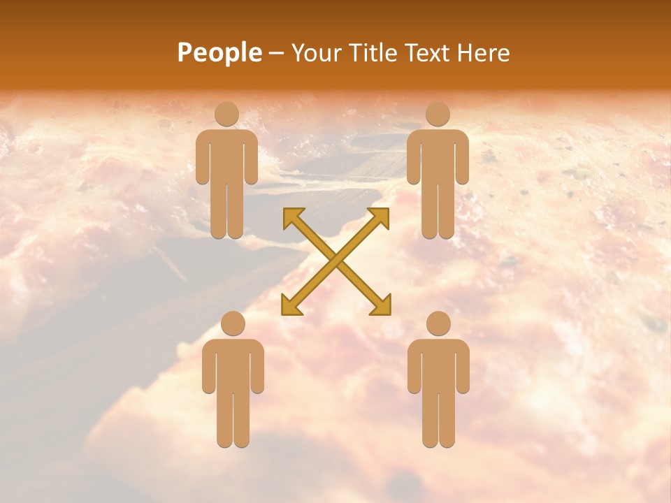 A Close Up Of A Slice Of Pizza On A Table PowerPoint Template