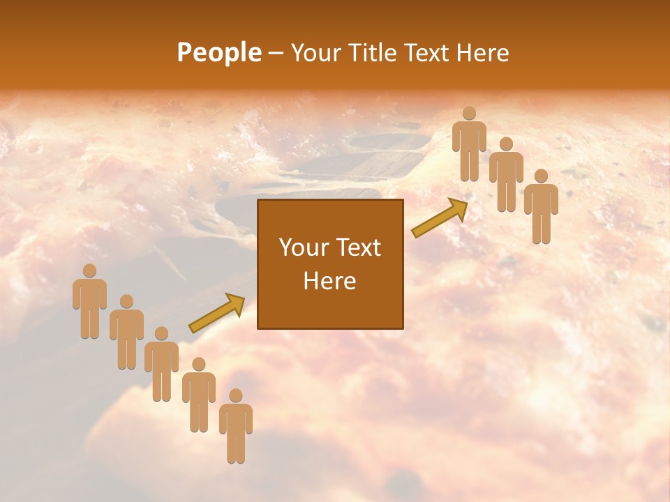 A Close Up Of A Slice Of Pizza On A Table PowerPoint Template