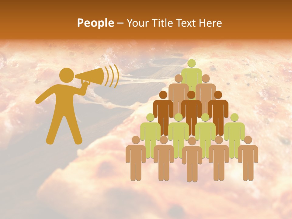 A Close Up Of A Slice Of Pizza On A Table PowerPoint Template