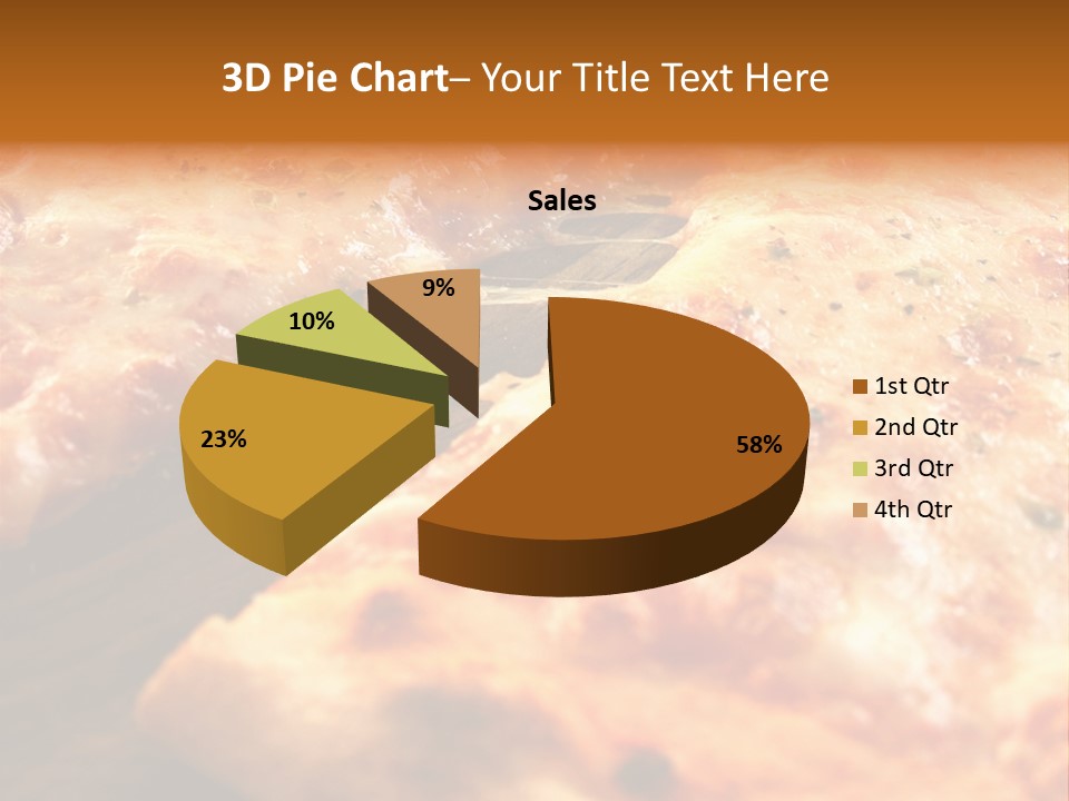 A Close Up Of A Slice Of Pizza On A Table PowerPoint Template