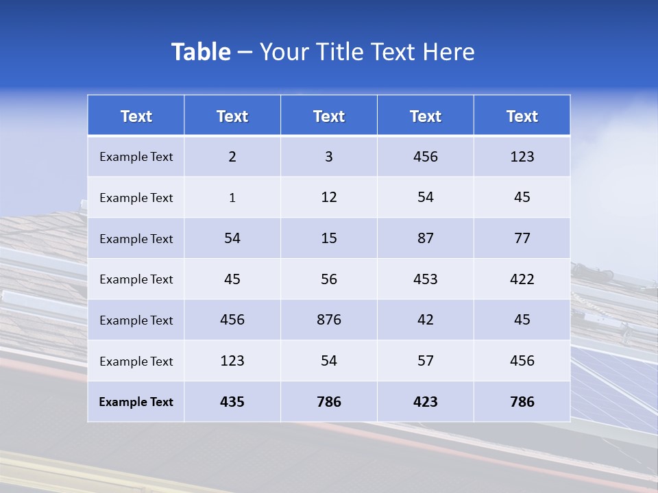 A Man On Top Of A Roof Working On A Solar Panel PowerPoint Template