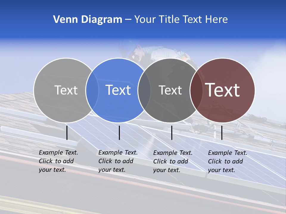 A Man On Top Of A Roof Working On A Solar Panel PowerPoint Template