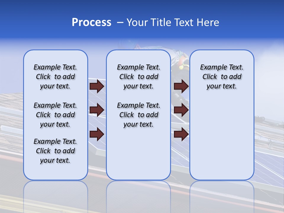 A Man On Top Of A Roof Working On A Solar Panel PowerPoint Template
