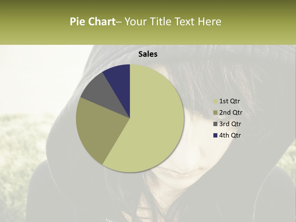 A Woman In A Hoodie Is Looking At The Camera PowerPoint Template
