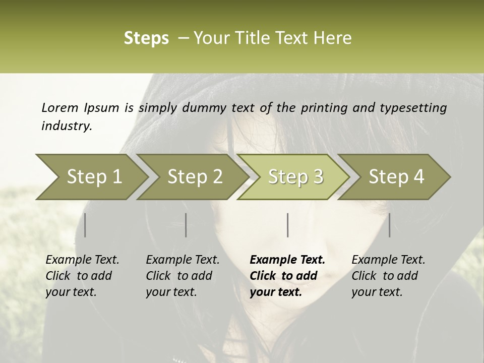 A Woman In A Hoodie Is Looking At The Camera PowerPoint Template
