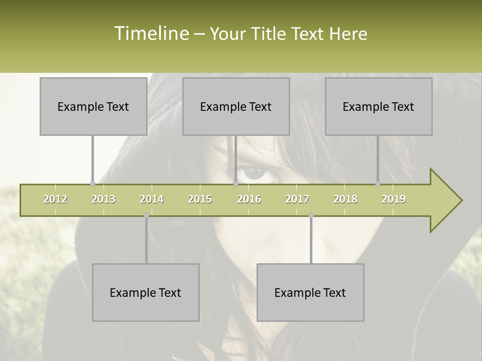 A Woman In A Hoodie Is Looking At The Camera PowerPoint Template