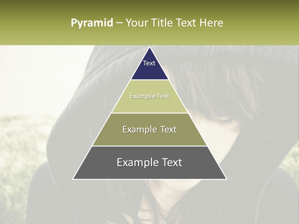 A Woman In A Hoodie Is Looking At The Camera PowerPoint Template