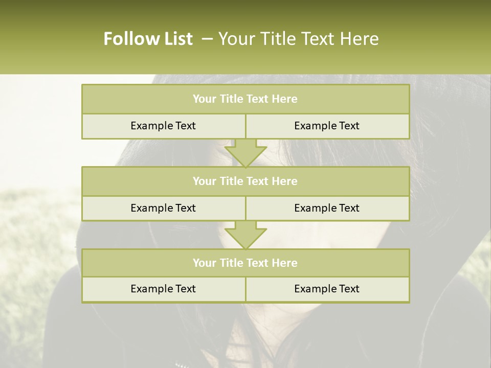 A Woman In A Hoodie Is Looking At The Camera PowerPoint Template