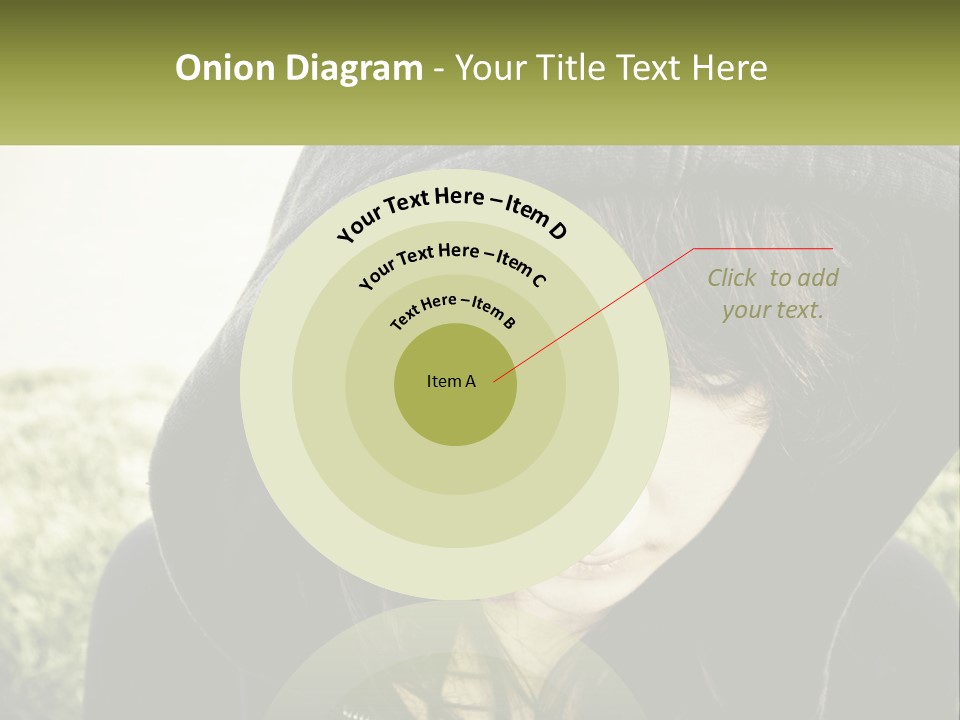 A Woman In A Hoodie Is Looking At The Camera PowerPoint Template