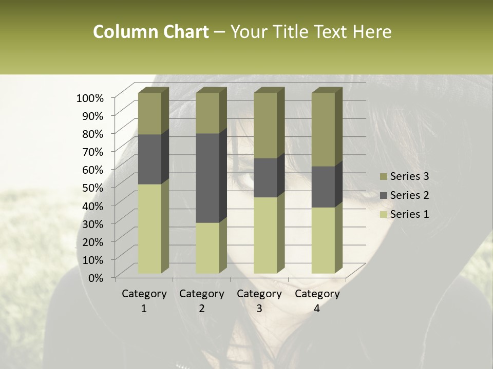 A Woman In A Hoodie Is Looking At The Camera PowerPoint Template